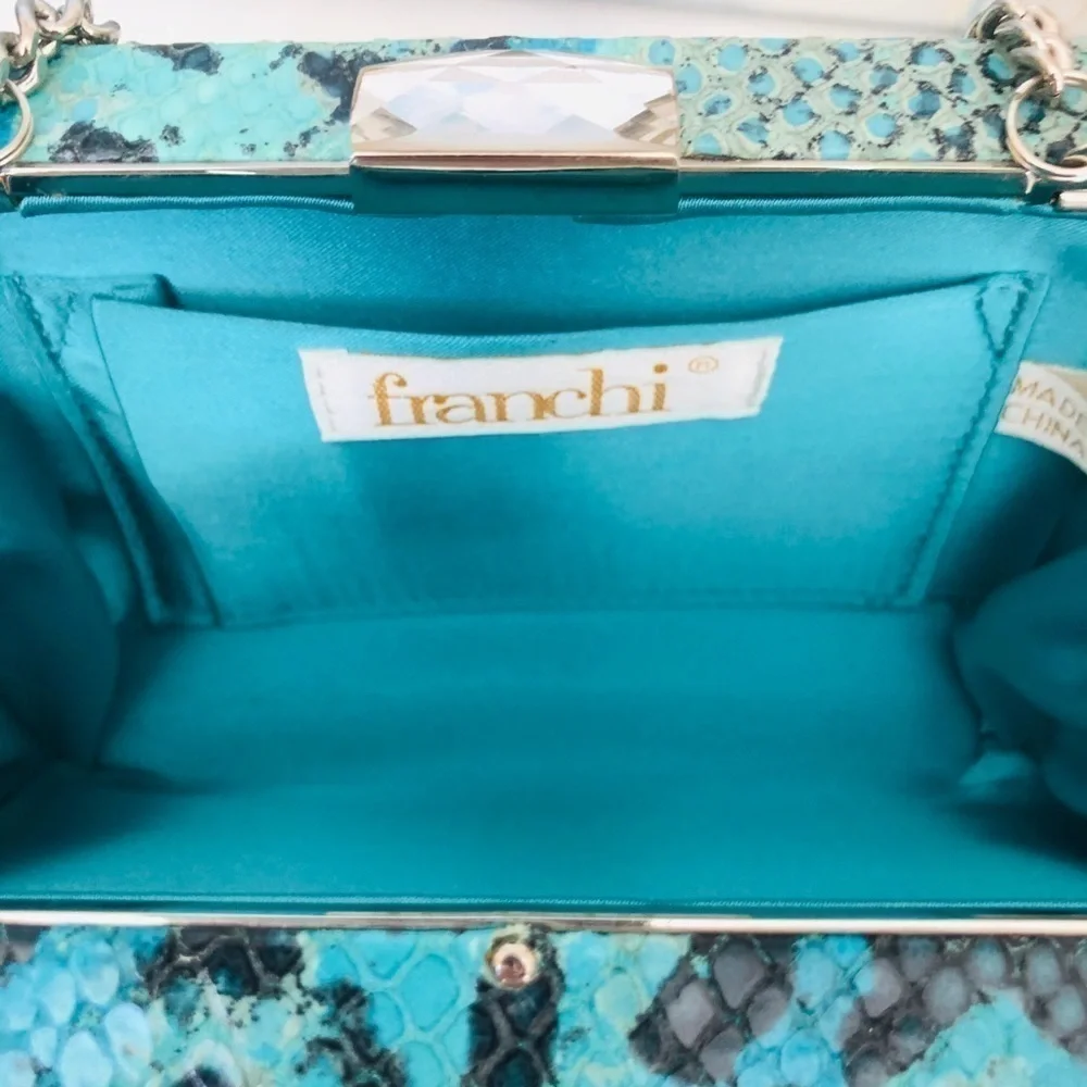 Faux Snakeskin Leather Clutch or Shoulder Bag NWOT